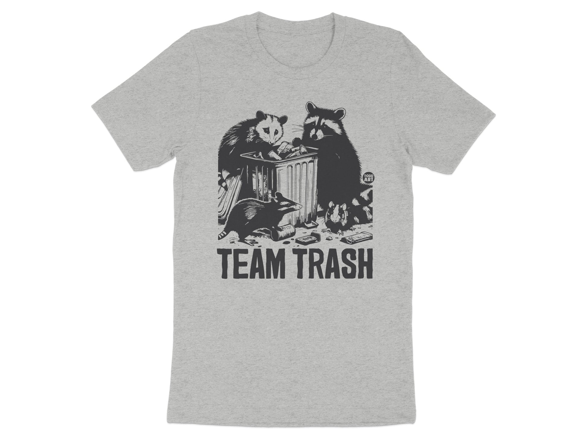 Team Trash Shirt with Adorable Animals Graphic