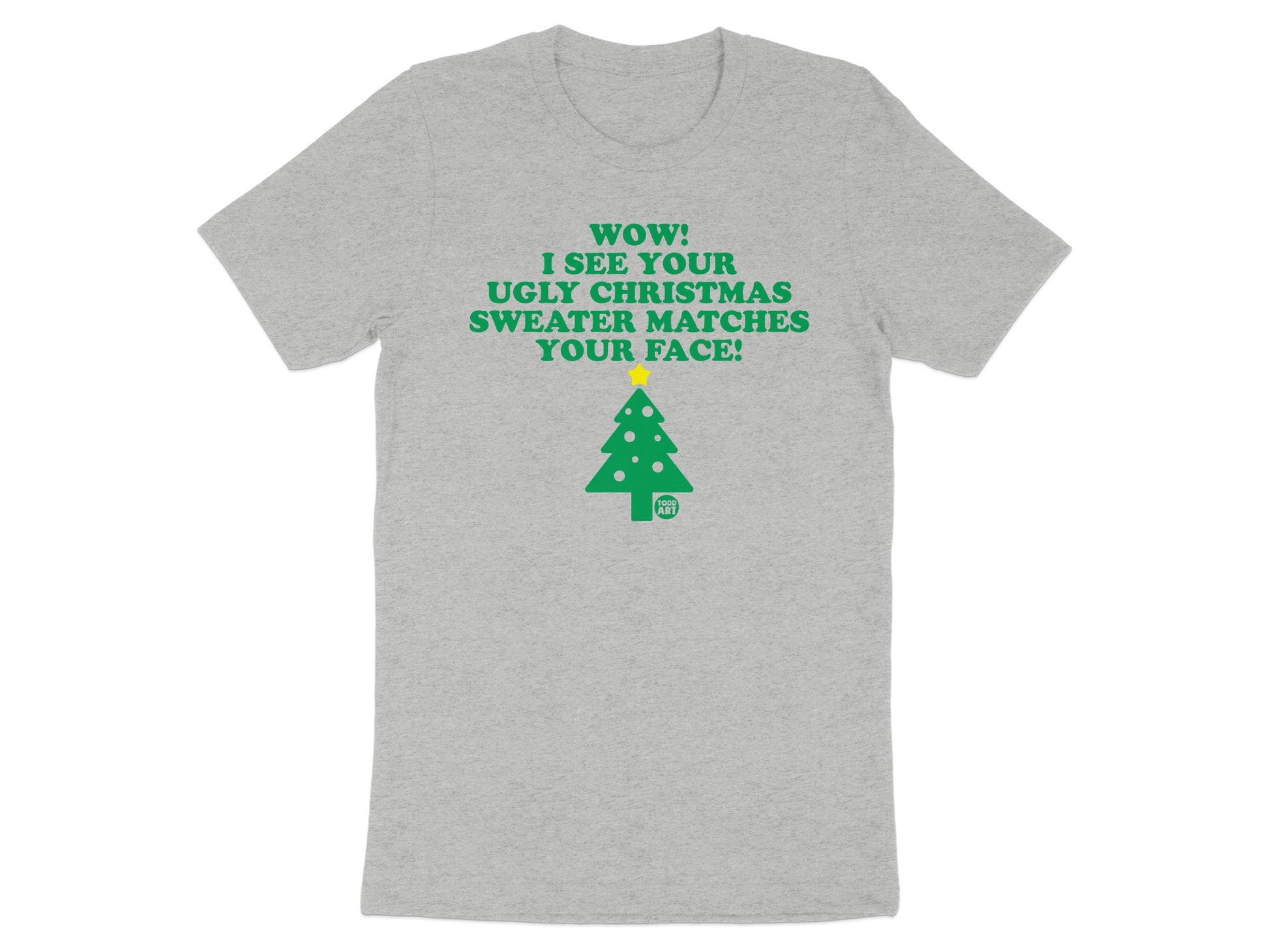Ugly Christmas Sweater Matches Face T-Shirt product type
