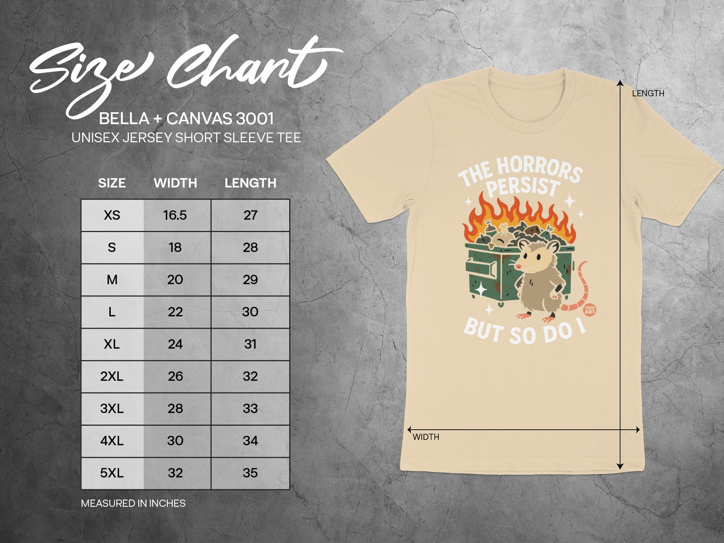 The Horrors Persist But So Do I Graphic Tee