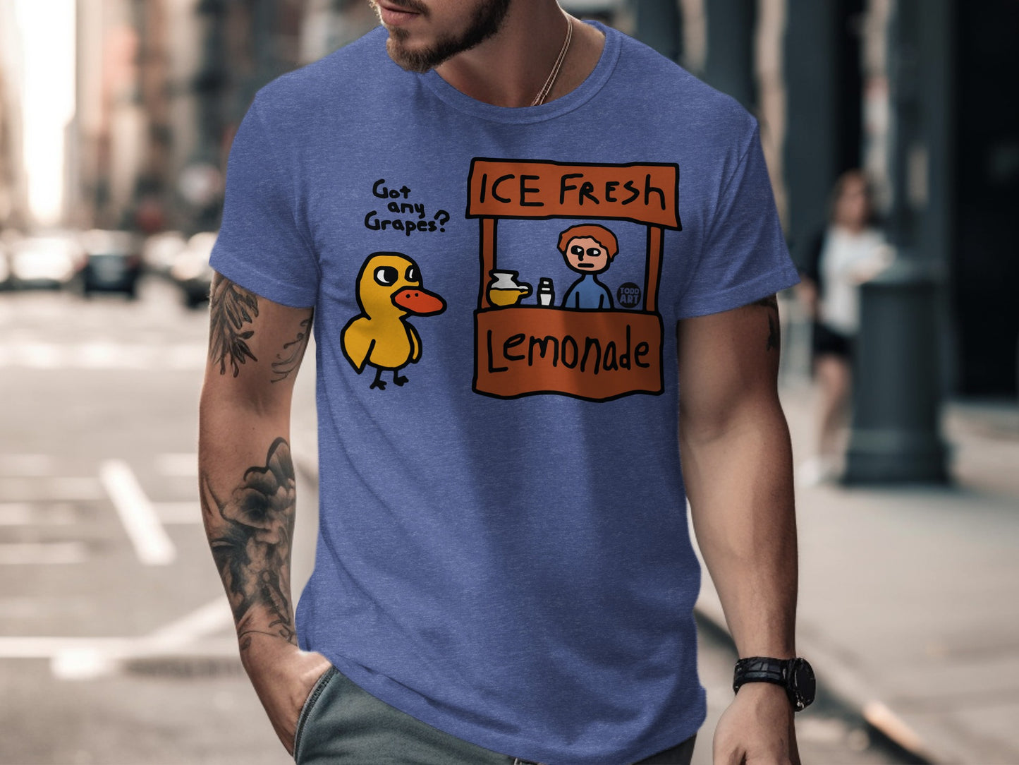 Fun Duck and Lemonade Stand Graphic T-shirt