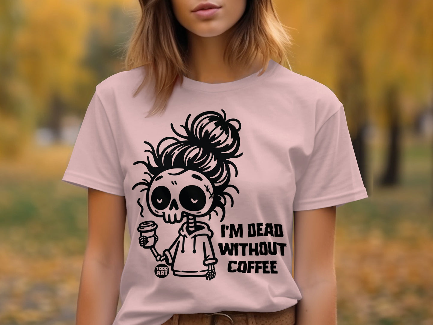 I'm Dead Without Coffee Printed T-shirt product type