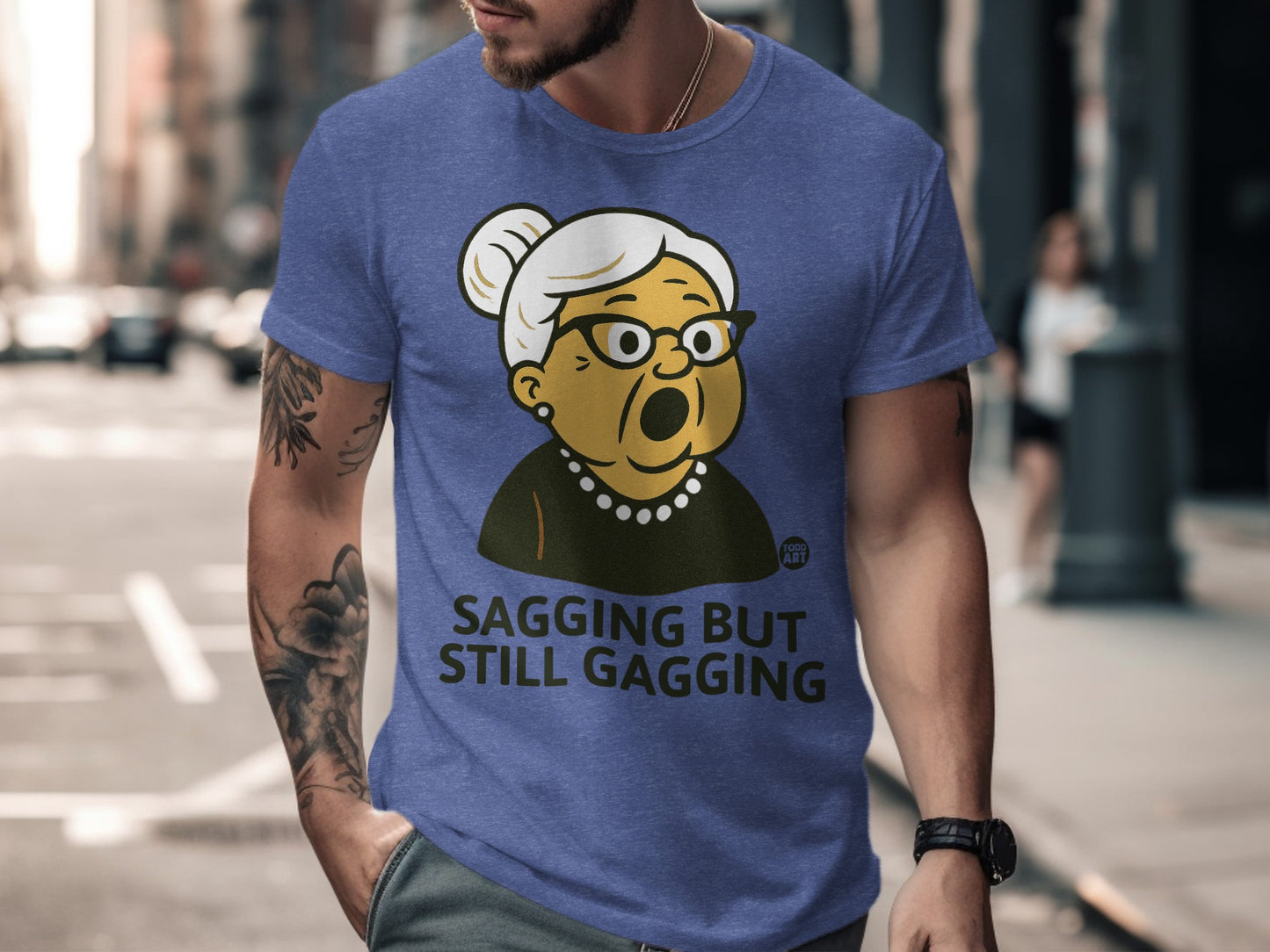 Sagging But Still Gagging Funny Graphic T-Shirt product