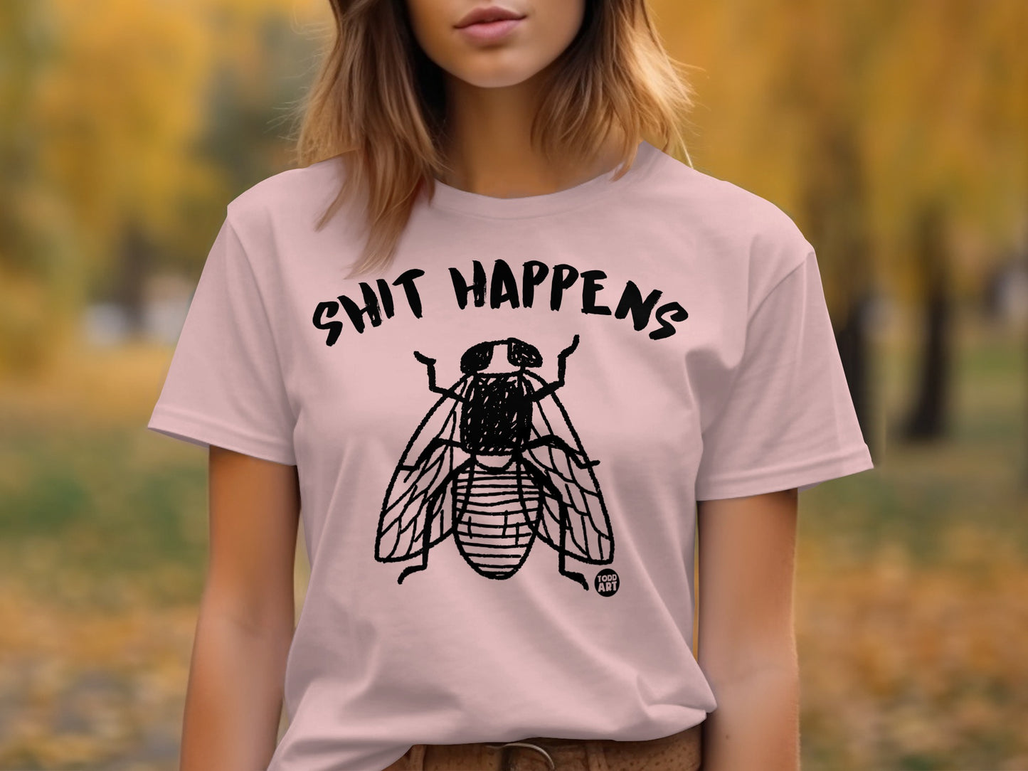 Shit Happens Funny Graphic Tee Shirt product type