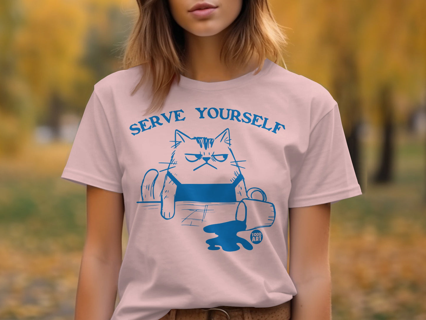 Serve Yourself Cat Graphic Tee T-Shirt product