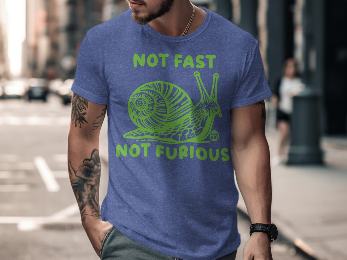 Not Fast Not Furious Snail Graphic T-shirt product