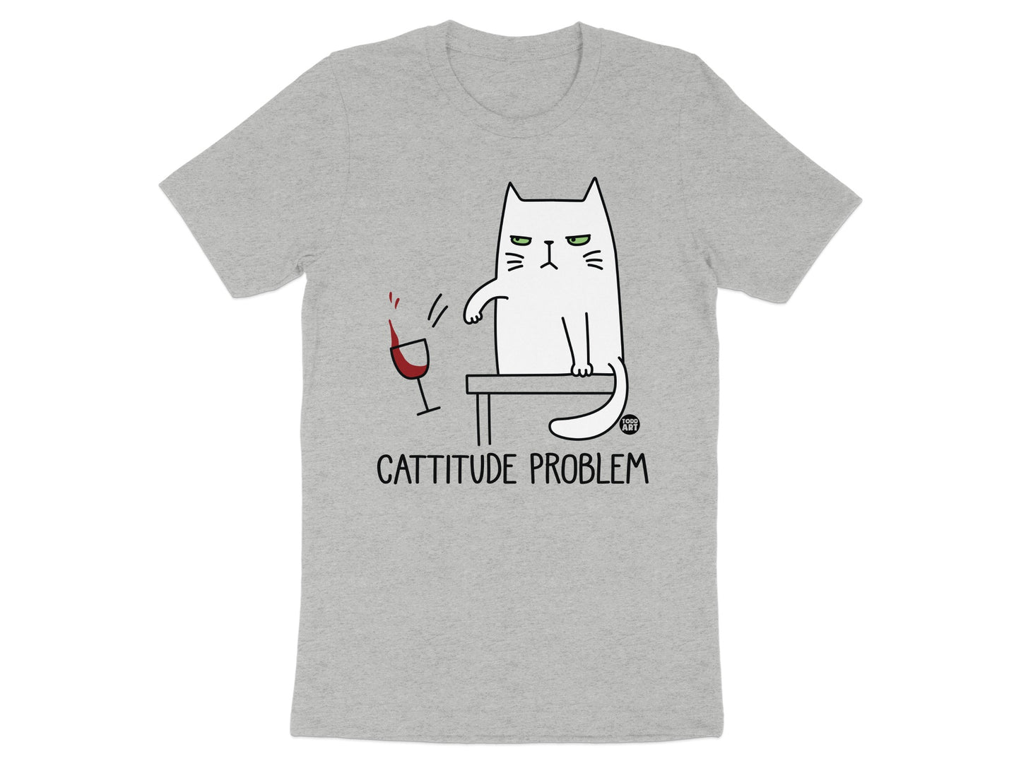 Cattitude Problem Cool Cat Graphic Design T-Shirt product