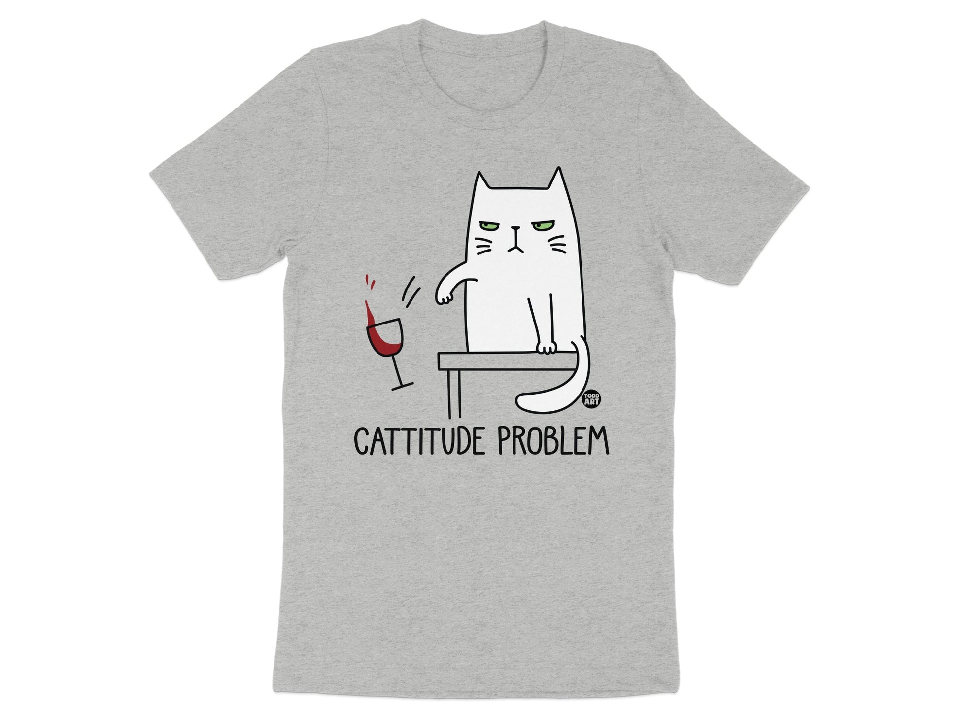Cattitude Problem Cool Cat Graphic Design T-Shirt product