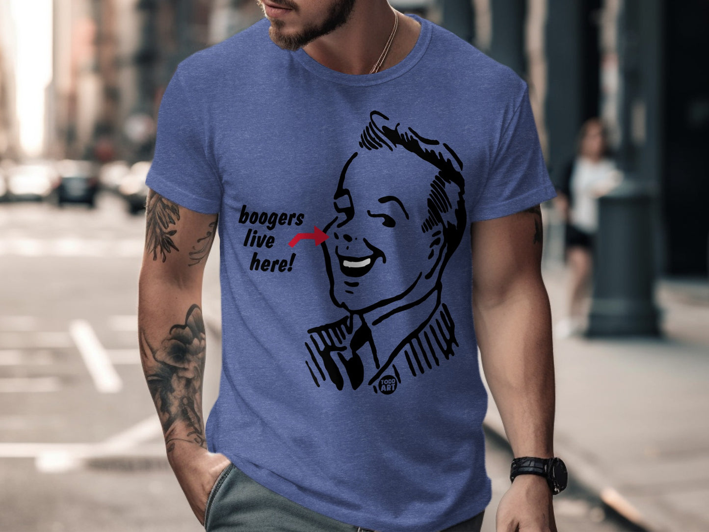 Funny Boogers Live Here T-Shirt Graphic Design