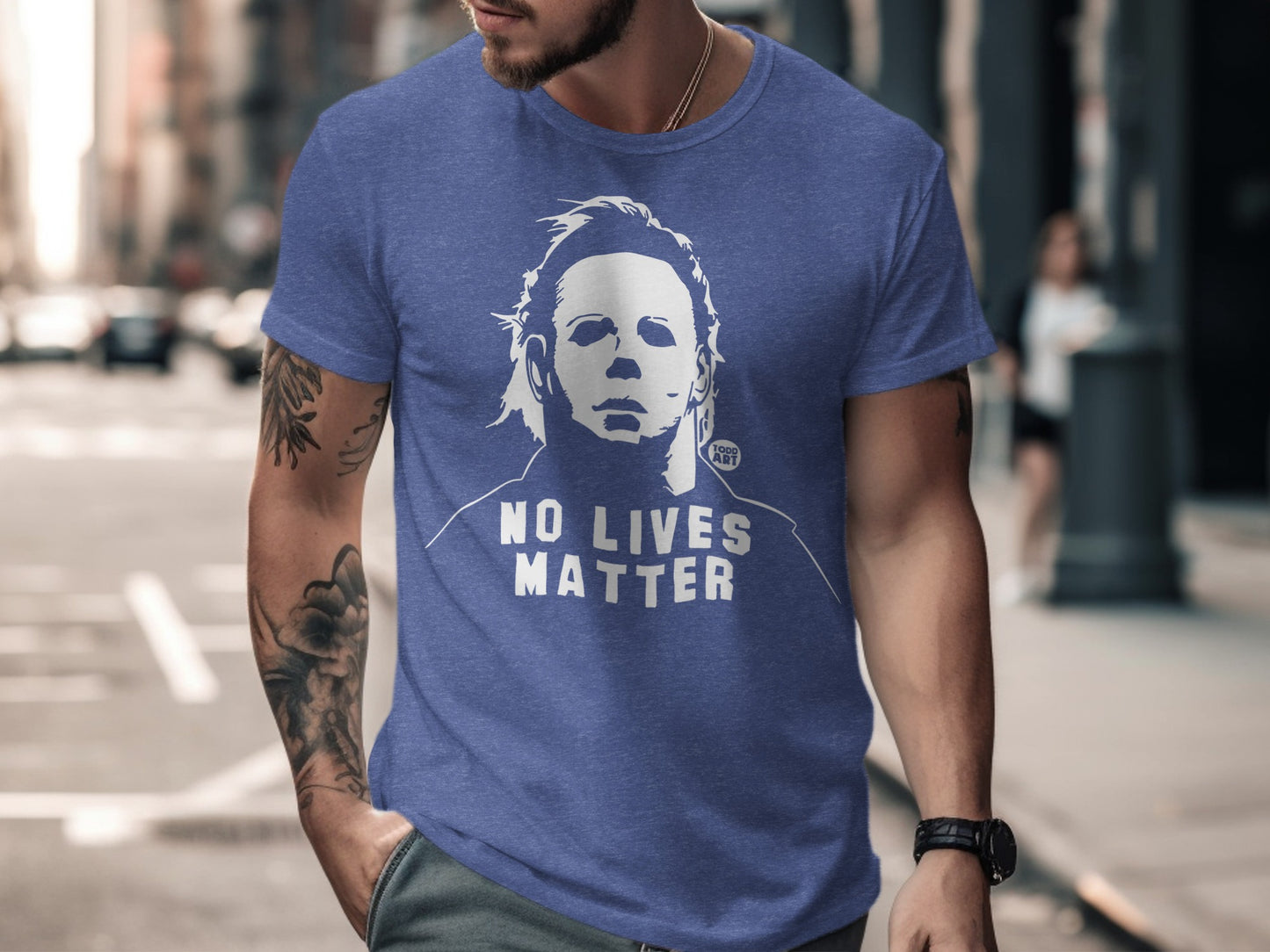 Blue No Lives Matter Michael Myers Halloween Shirt