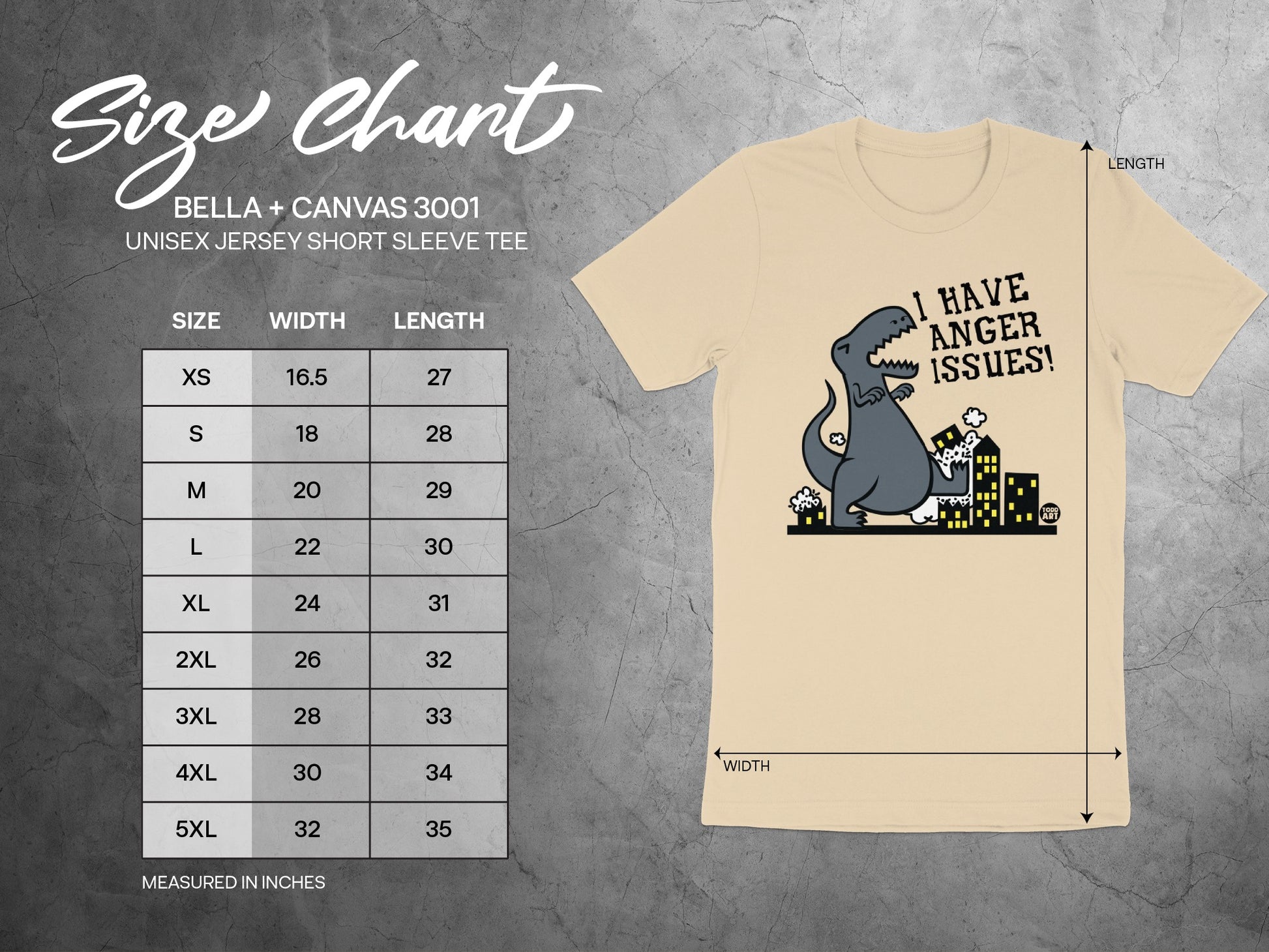 Dinosaur I Have Anger Issues Unisex Jersey Short Sleeve Tee product