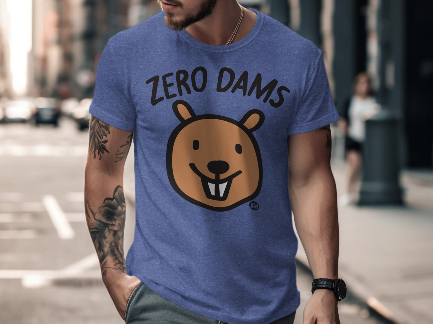 Zero Dams Funny Beaver Graphic Novelty TShirt product