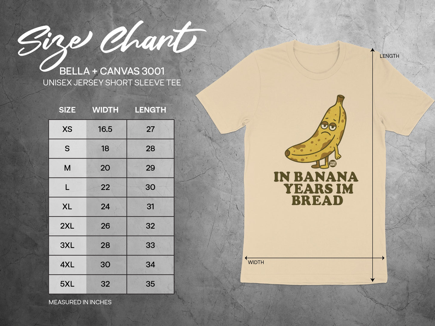 In Banana Years I'm Bread Funny Graphic Tee product