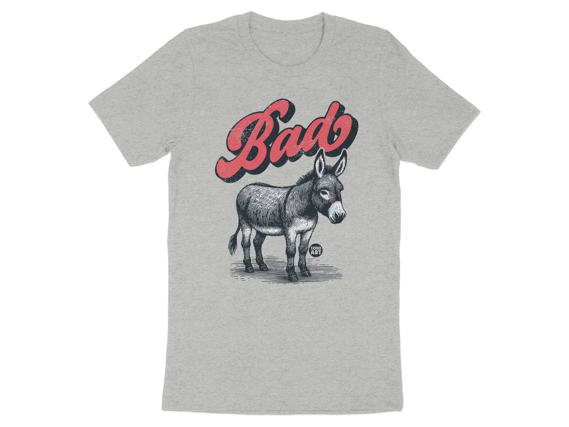 Bad Donkey Graphic Print Funny Humor Tee Shirt product type
