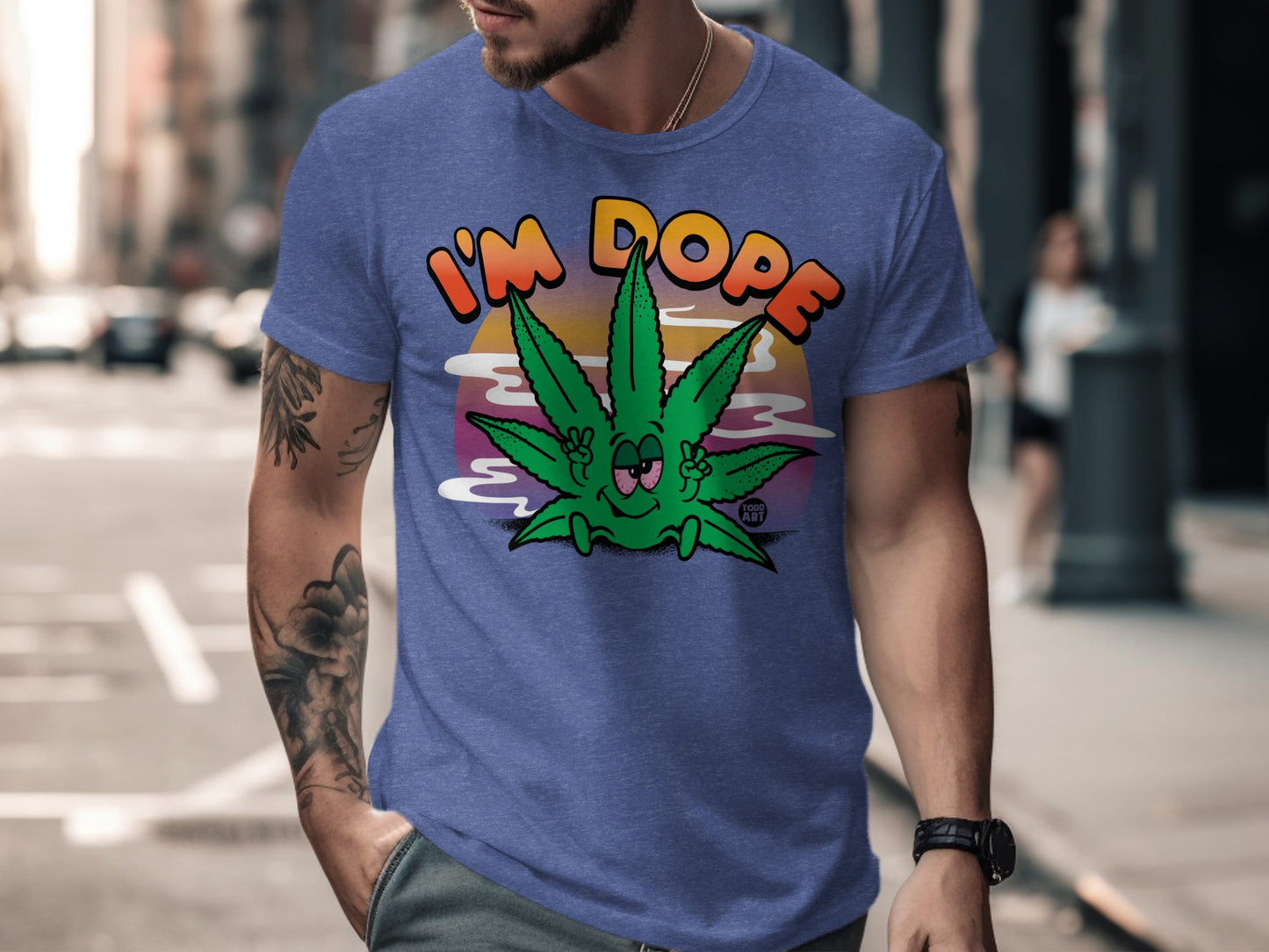 I'm Dope Graphic T-Shirt Funny Weed Tee