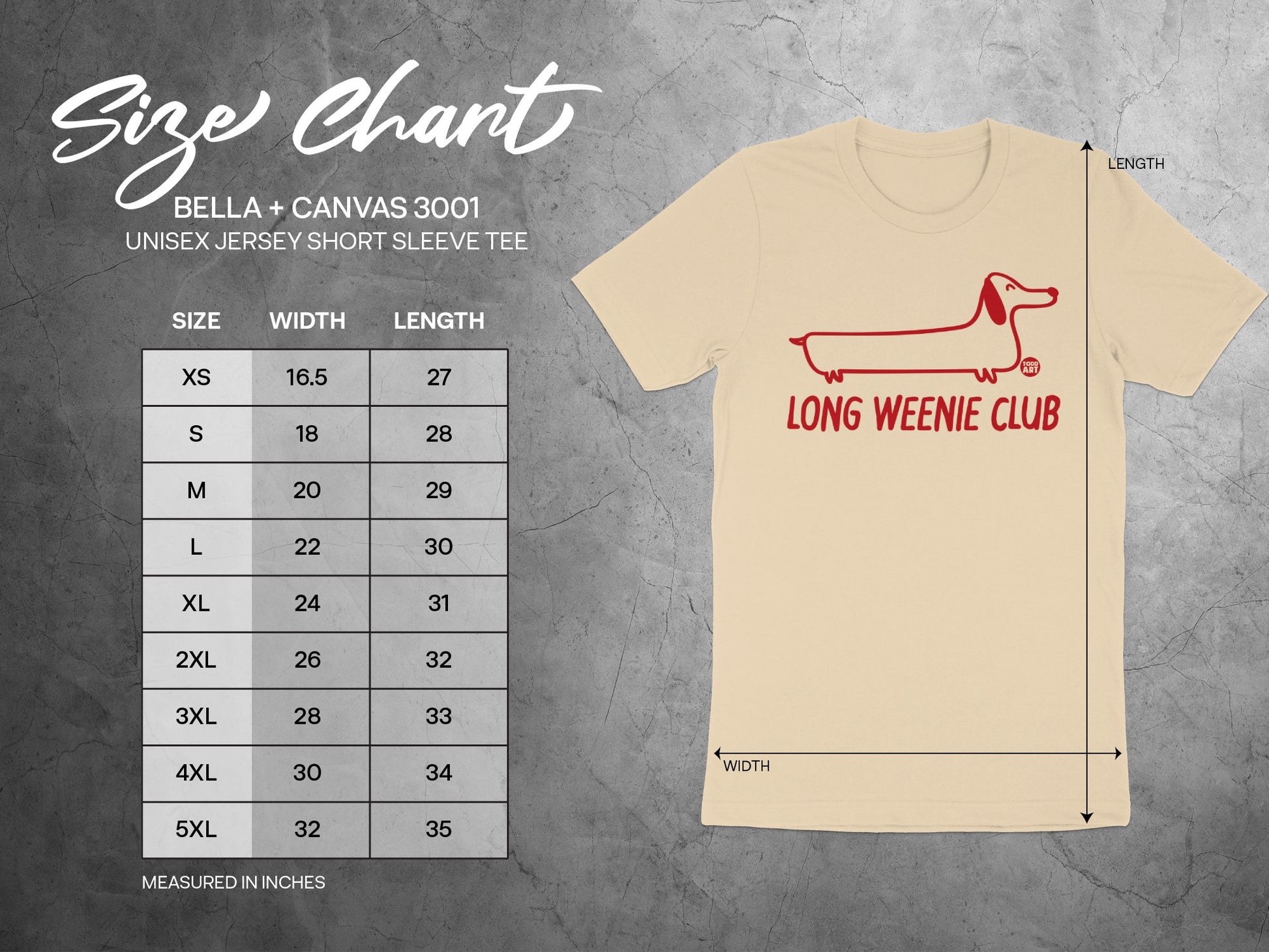 Long Weenie Club Unisex Jersey Short Sleeve Tee product type