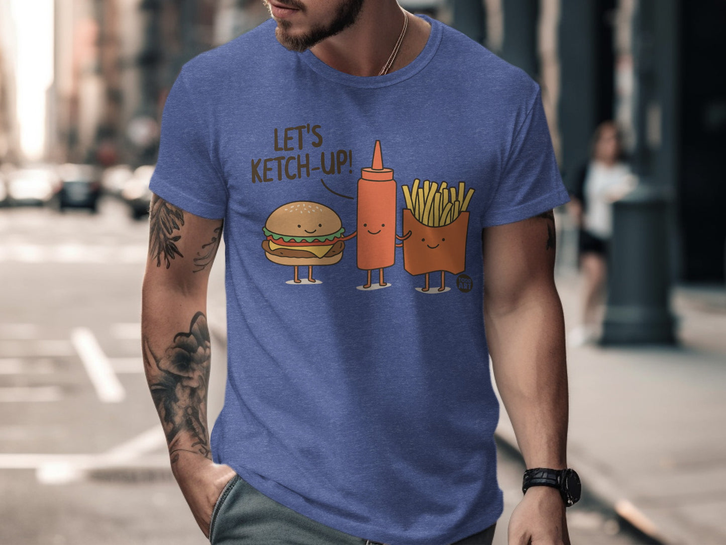 Let's Ketch-Up Burger Fries T-shirt product type