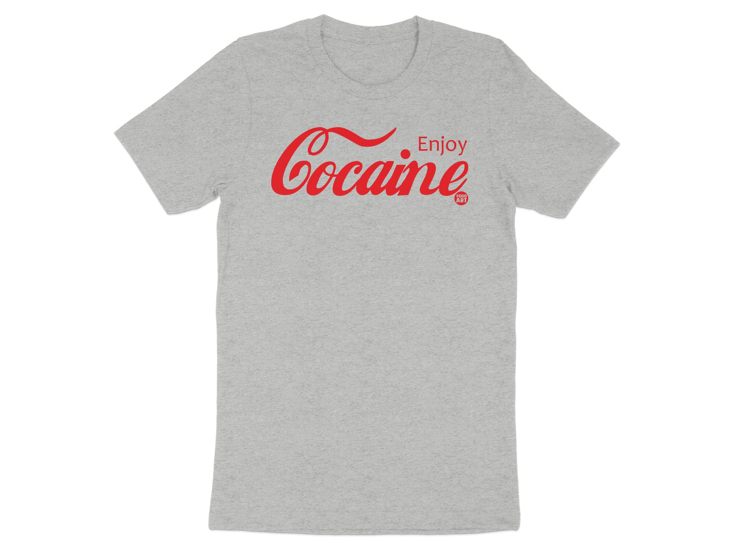 Enjoy Cocaine Graphic T-Shirt with Bold Red Text