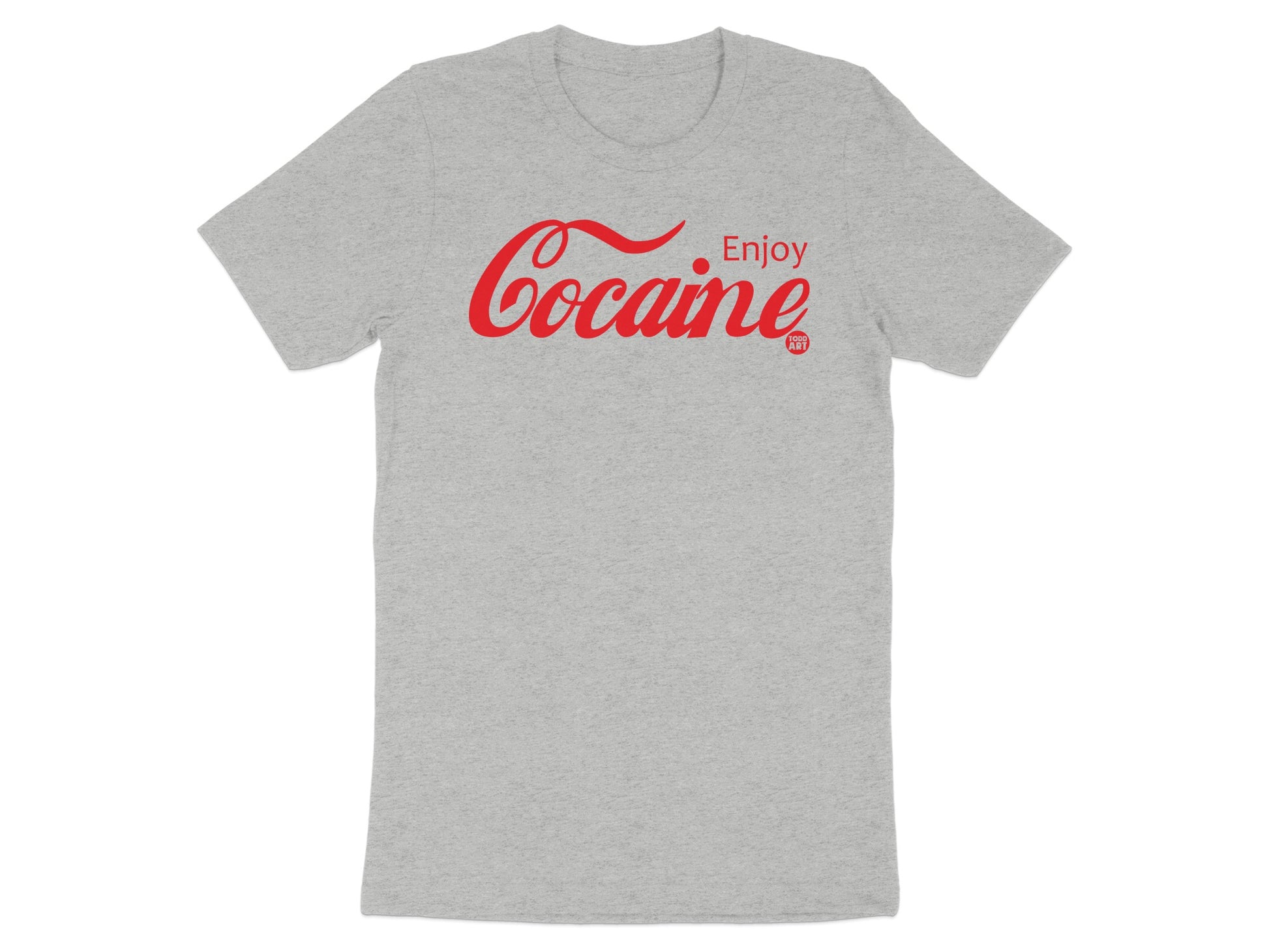 Enjoy Cocaine Graphic T-Shirt with Bold Red Text
