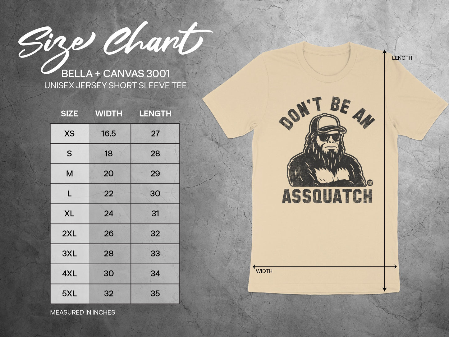 Don't Be An Assquatch Graphic Tee product