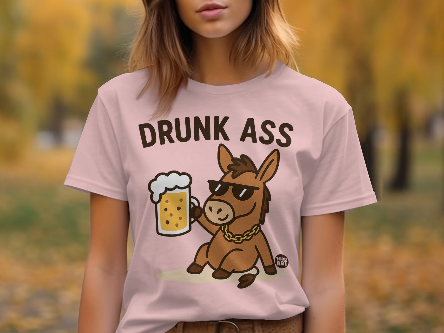 Drunk Ass Funny Graphic Tee Shirt Humorous Product