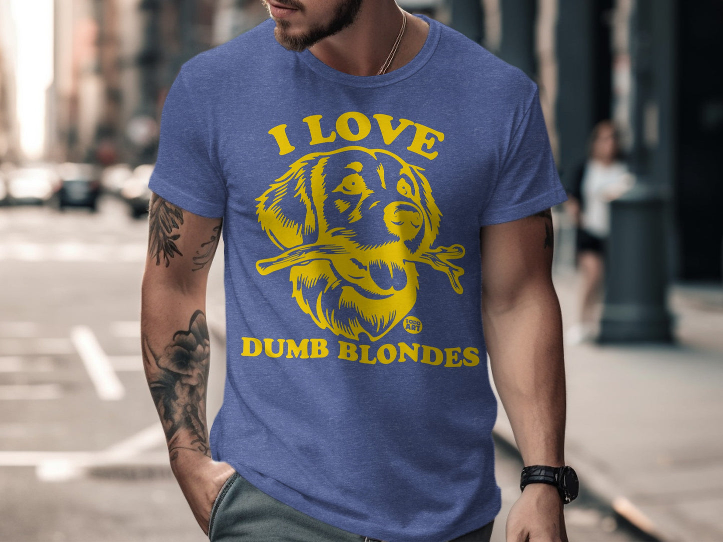 I Love Dumb Blondes Graphic Print T-Shirt product type