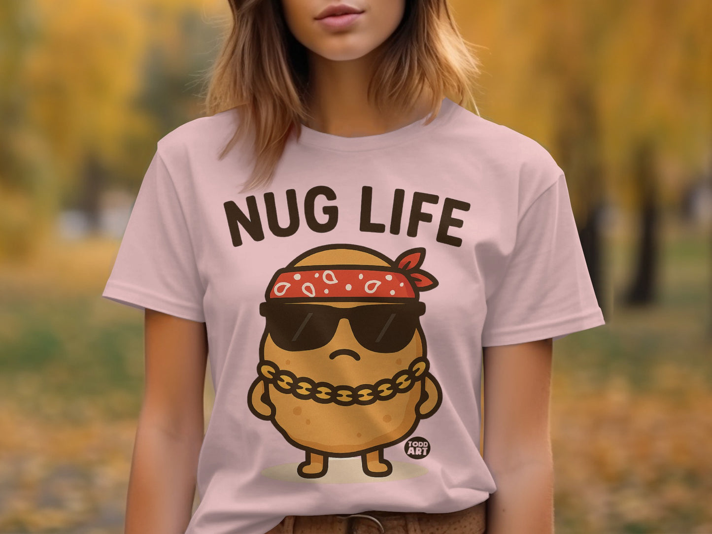 Funny Nug Life Sunglasses Potato Graphic Tee product