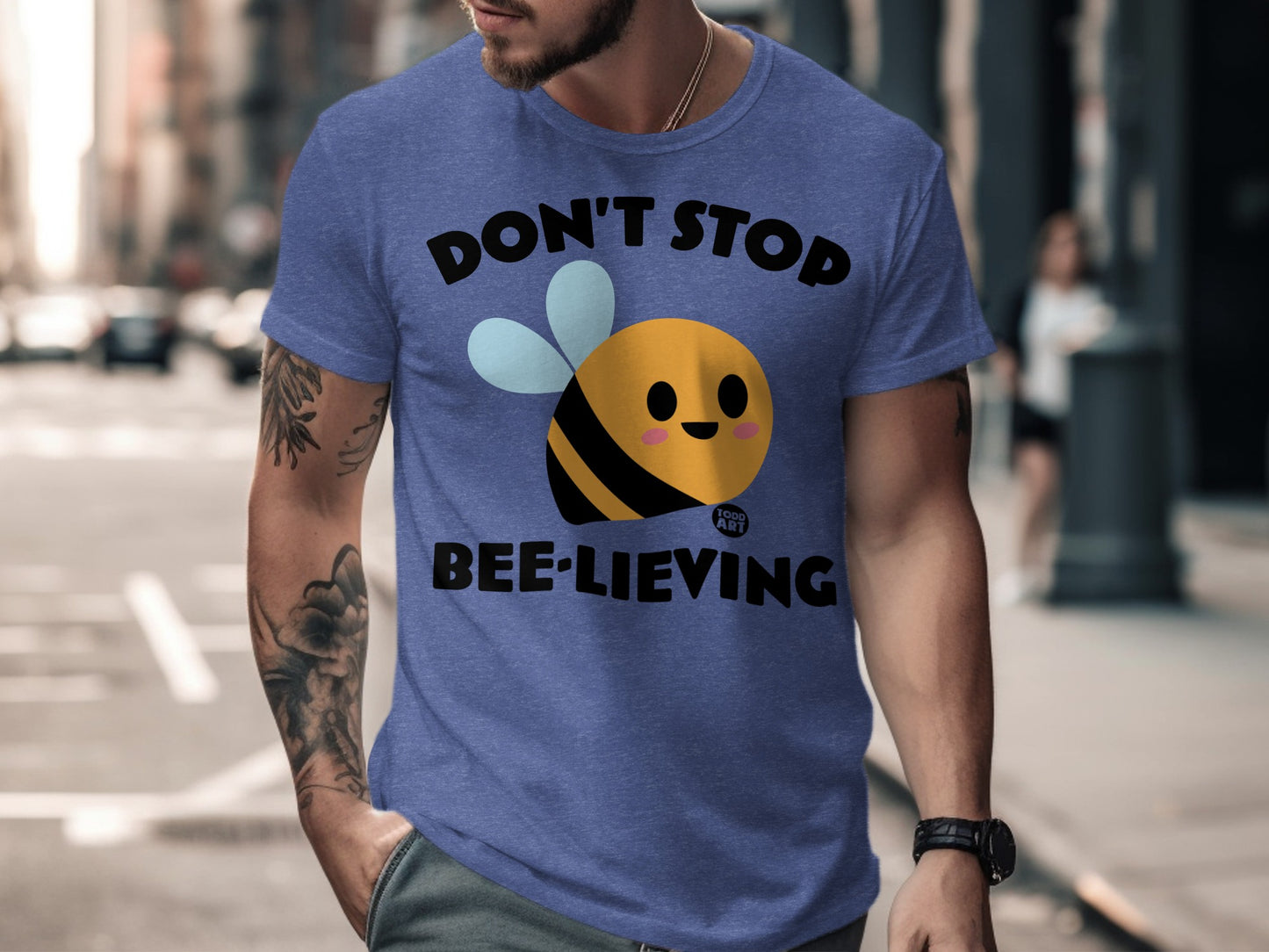 Don't Stop Bee-lieving Graphic Tee Shirt product