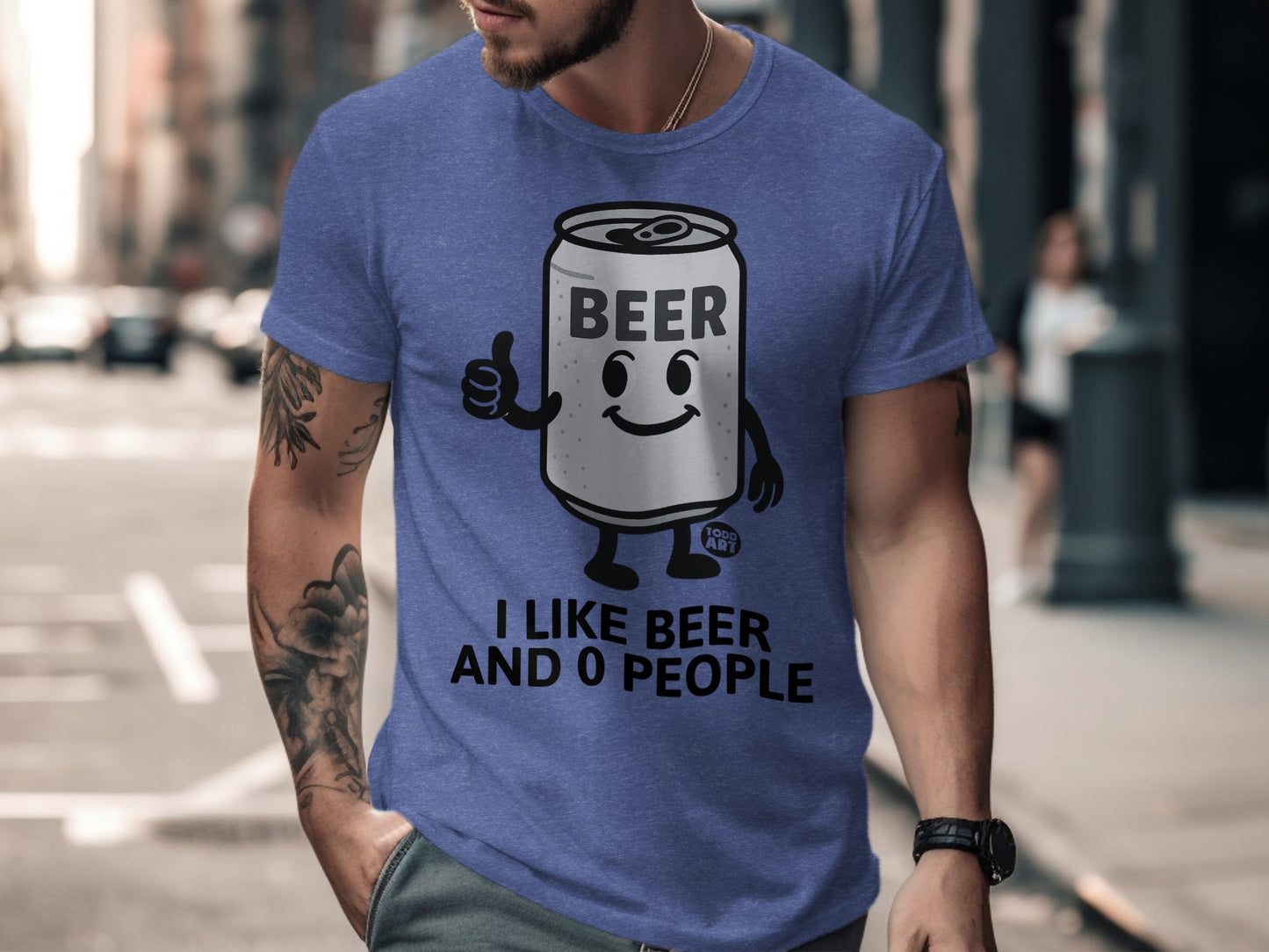 Funny Beer Graphic Tee I Like Beer and 0 People product type