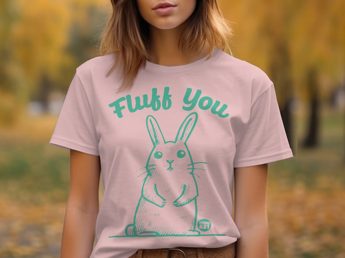 Fluff You Bunny Graphic Print on Women T-shirt product