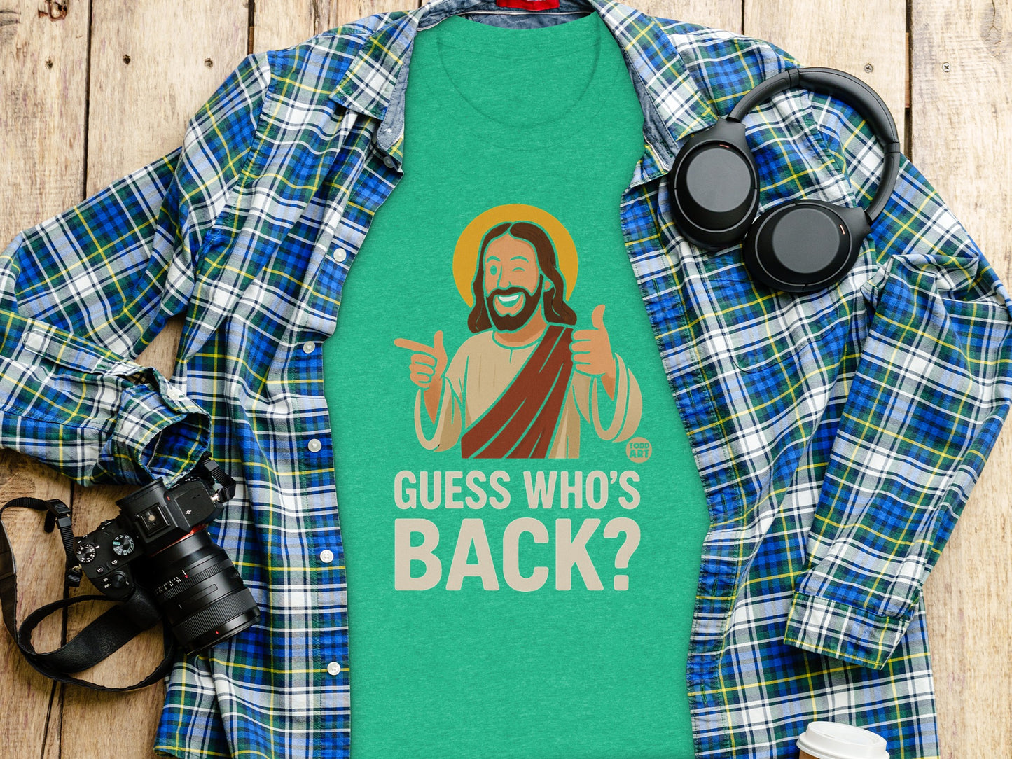 Guess Who's Back Fun Green Graphic Tee Shirt product type