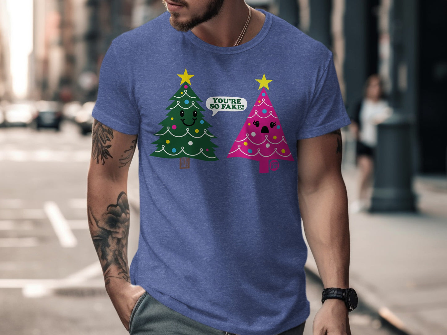 Funny Christmas Trees Graphic T-shirt product type