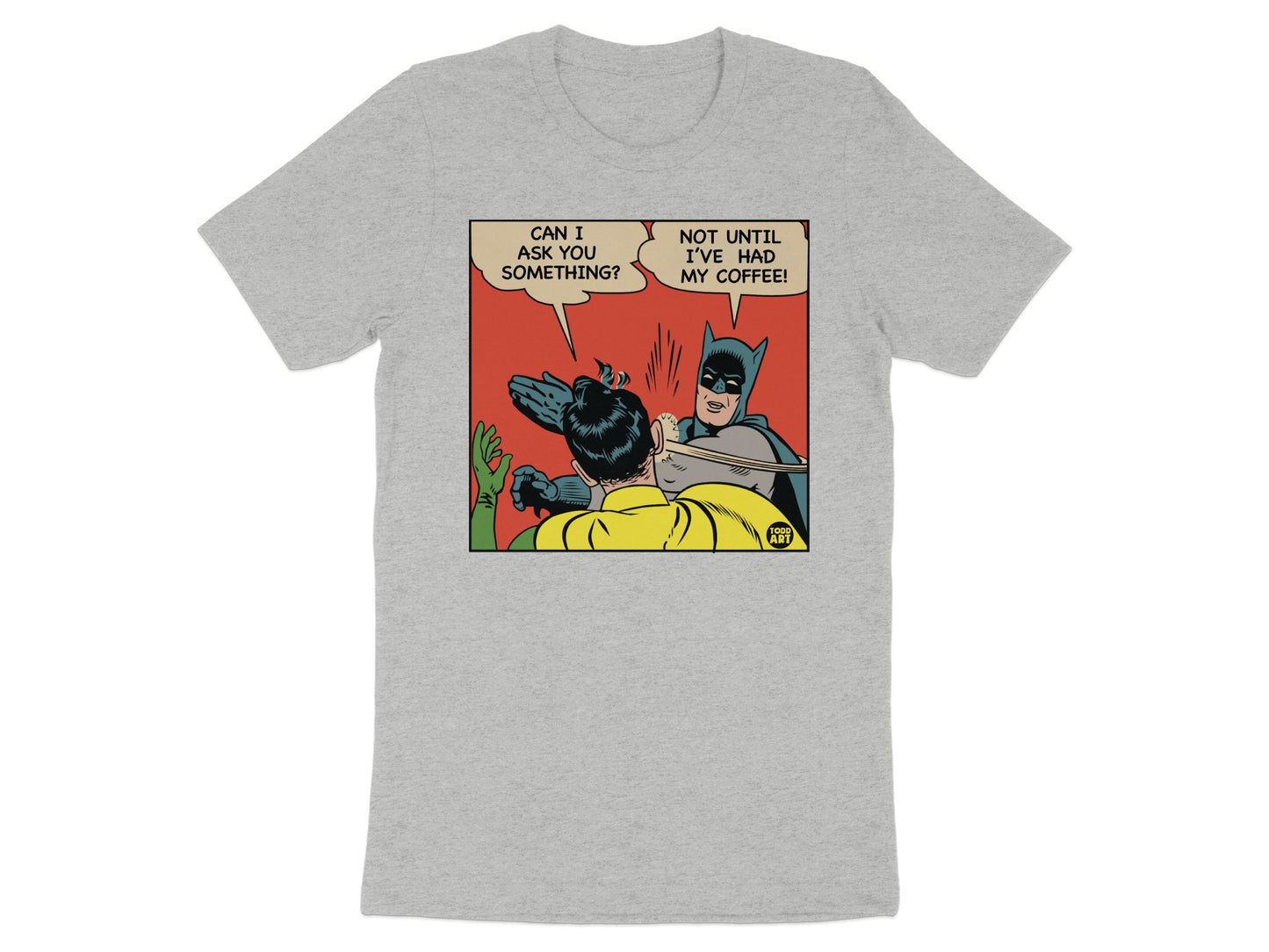 Not Until I've Had My Coffee Comic T-Shirt product type
