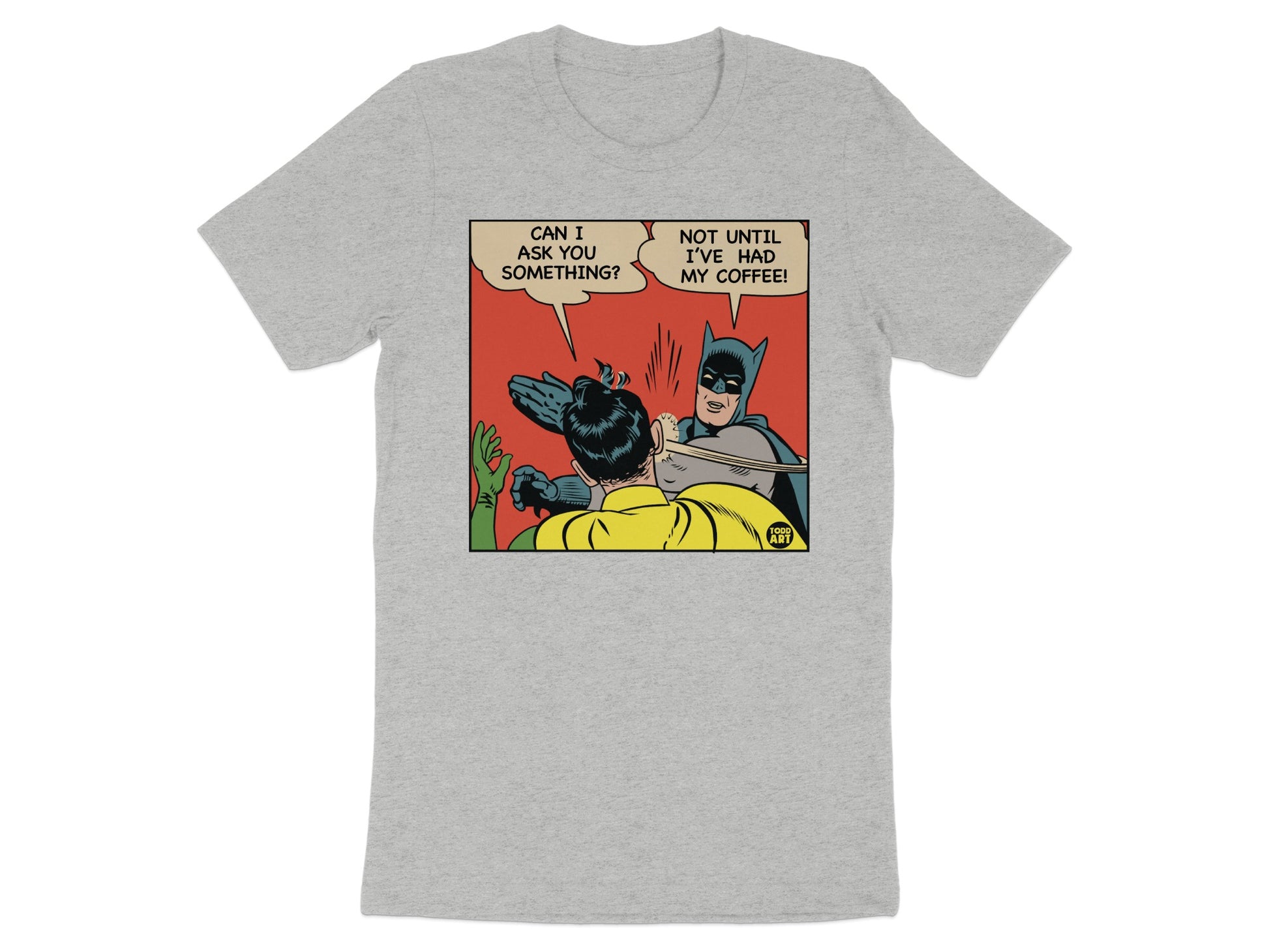 Not Until I've Had My Coffee Comic T-Shirt product type