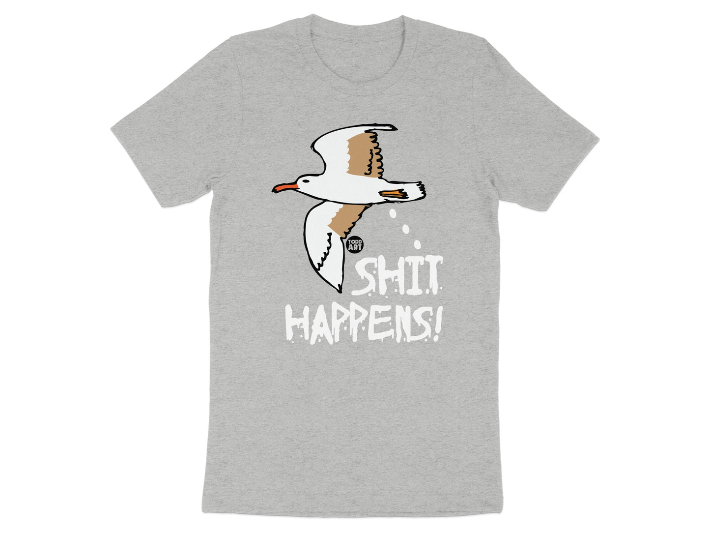 Shit Happens Seagull Funny Graphic T-shirt product