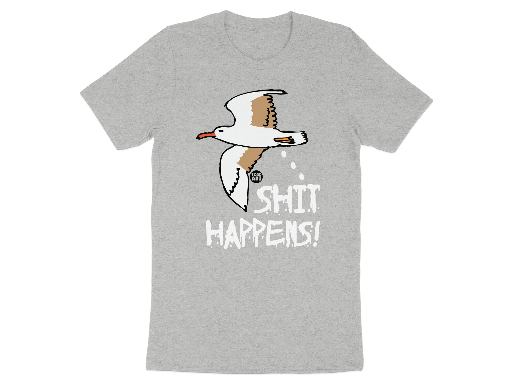 Shit Happens Seagull Funny Graphic T-shirt product