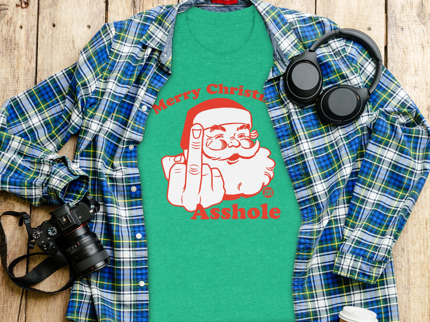 Merry Christmas Asshole Santa Graphic T-Shirt product type
