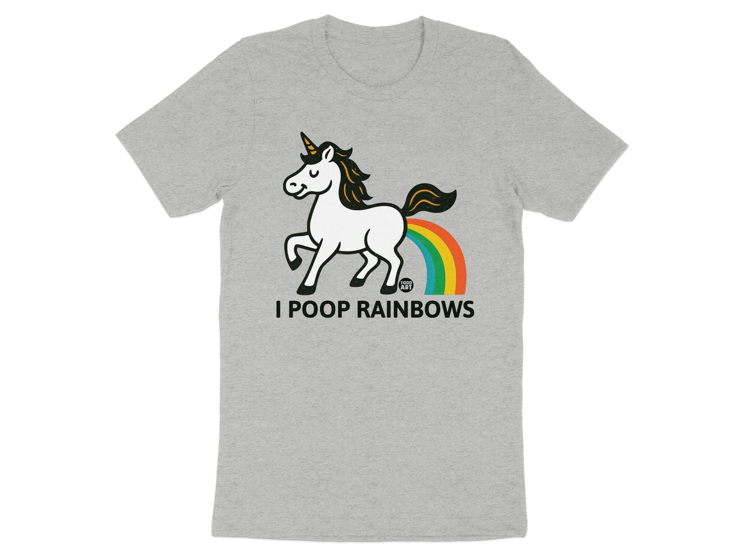 Funny I Poop Rainbows Unicorn Graphic T-shirt