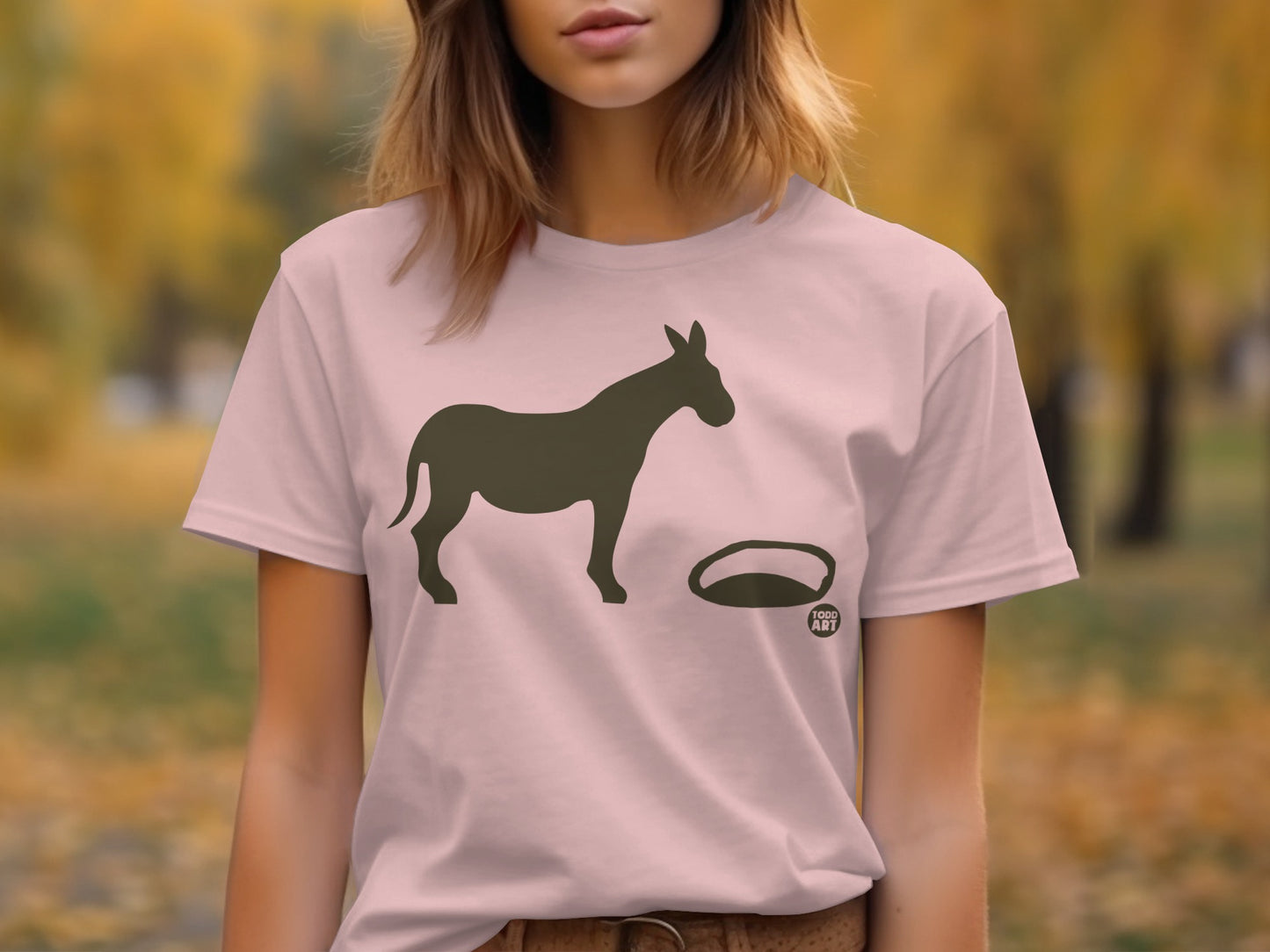 Donkey Graphic Tee With Collar Icon Design product