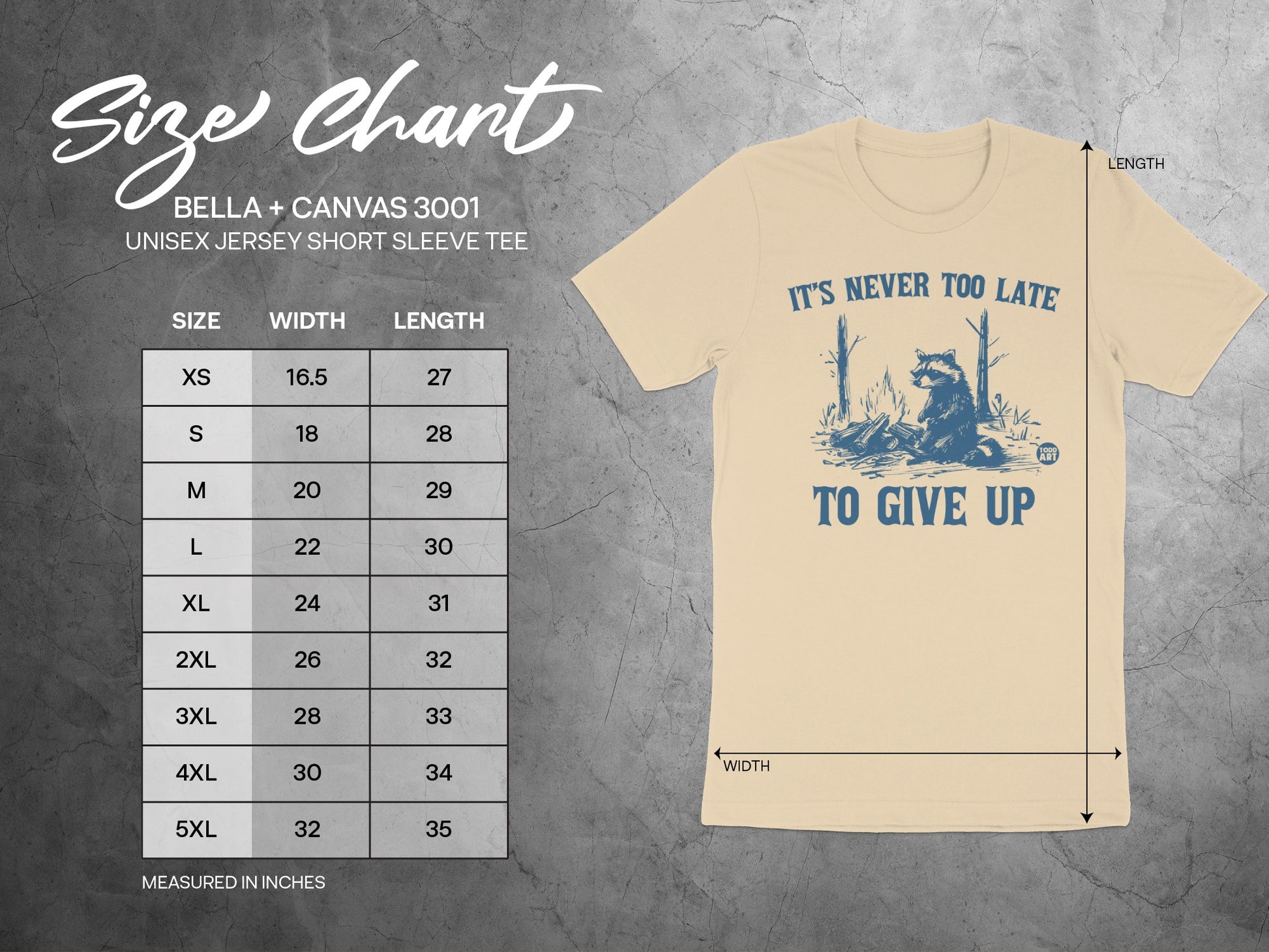 It's Never Too Late To Give Up Tee
