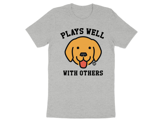 Plays Well With Others Dog Print T-Shirt product type