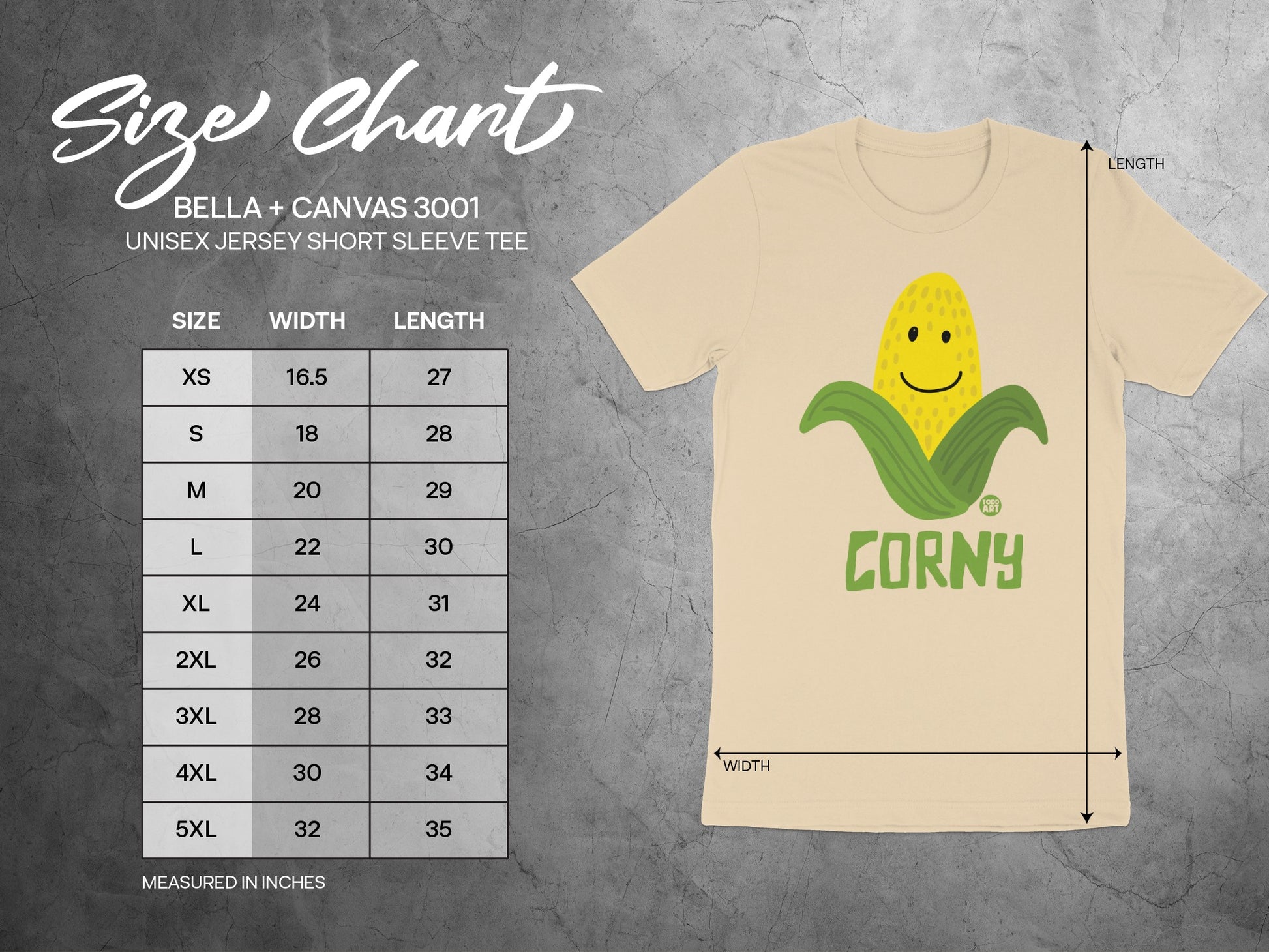 Corny Graphic Short Sleeve Tee for All Sizes