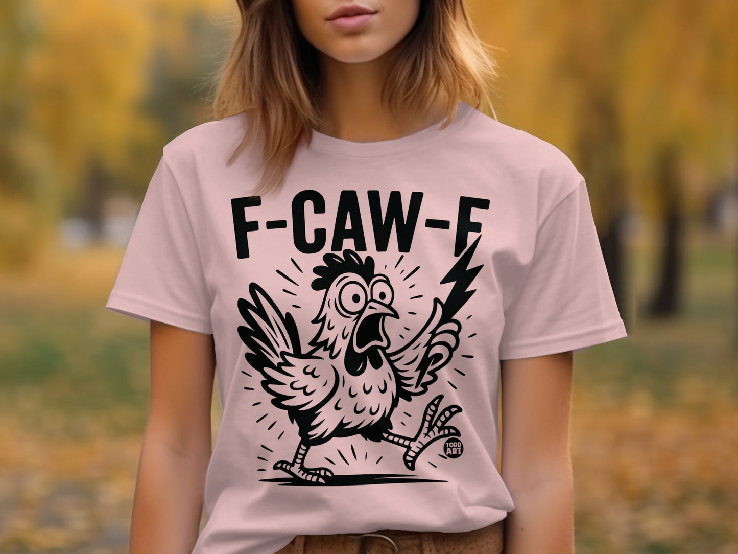 F-CAW-F Colorful Chicken Design Graphic Tee product