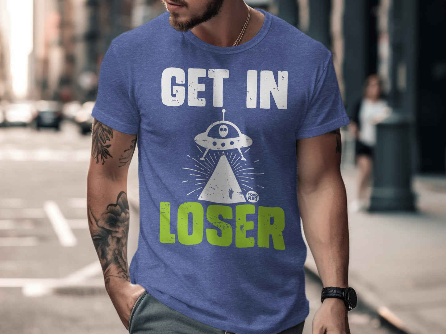 Get In Loser Alien Abduction Graphic Tee product