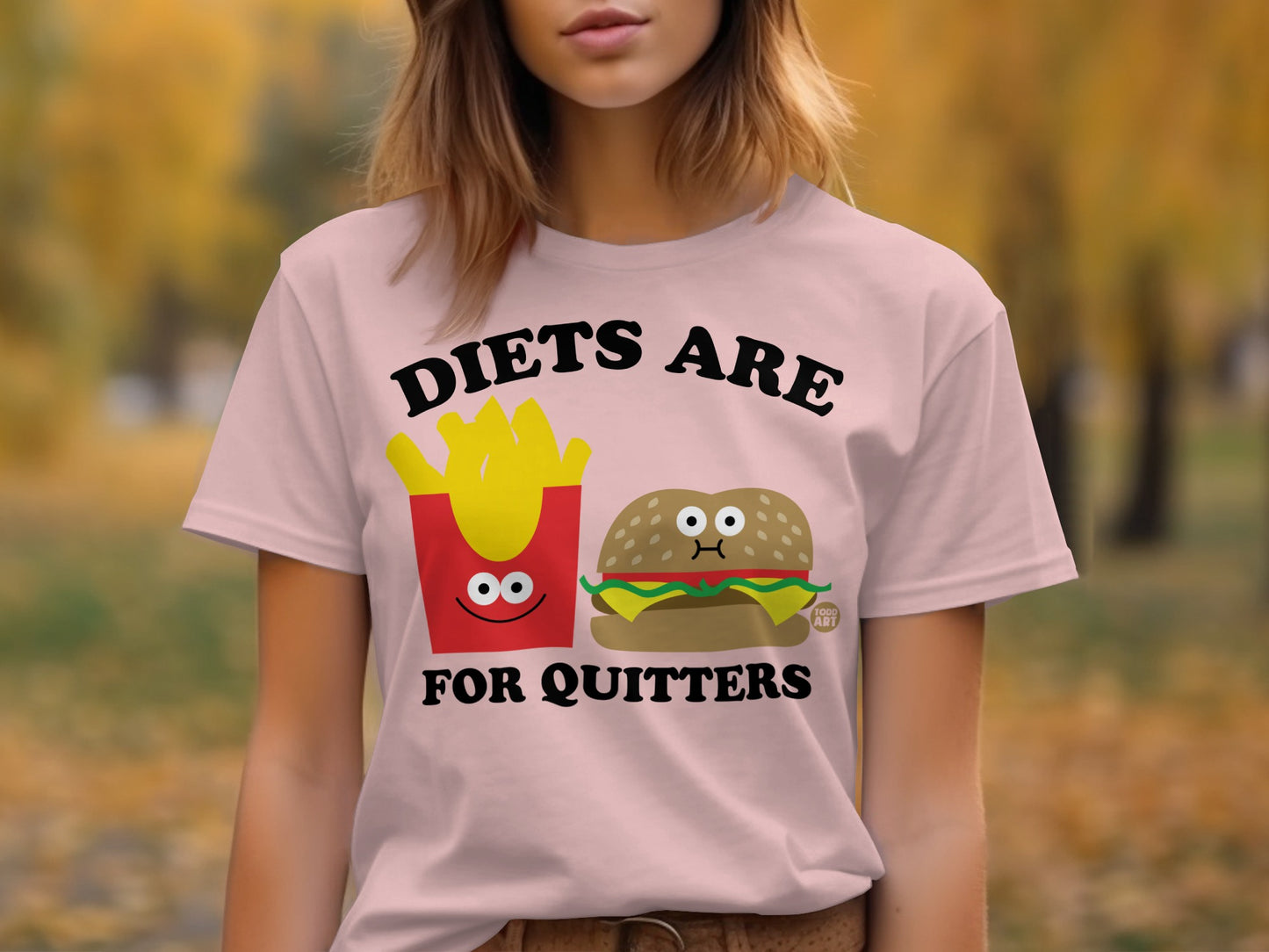 Diets Are For Quitters Fun Graphic T-shirt product