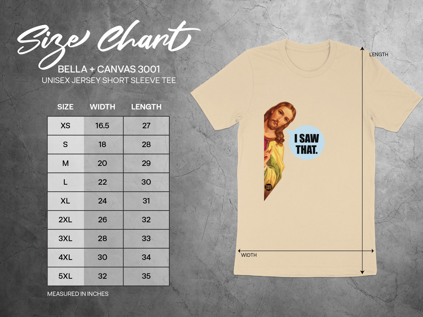 I Saw That Graphic Beige Unisex Short Sleeve Tee product