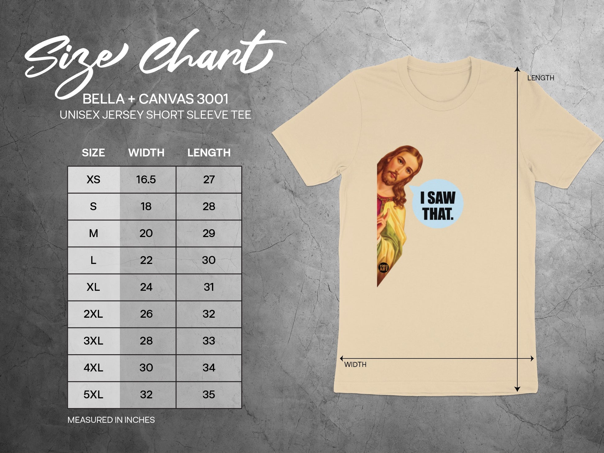 I Saw That Graphic Beige Unisex Short Sleeve Tee product