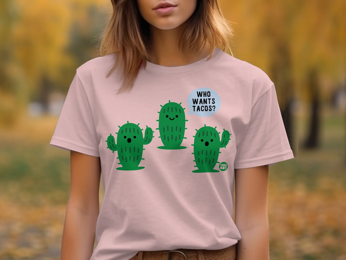 Who Wants Tacos Cactus Design Graphic T-Shirt product