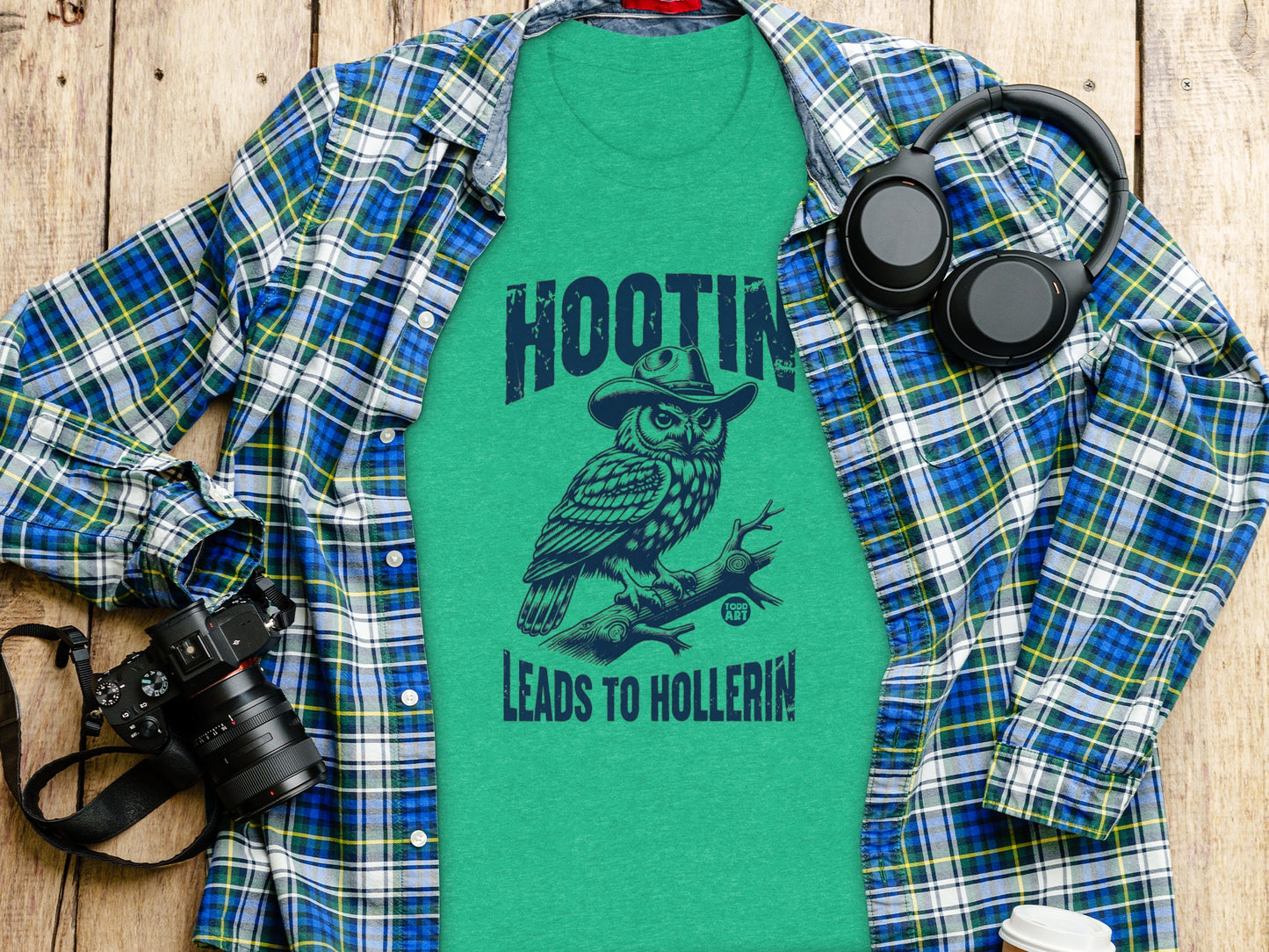 Hootin Leads To Hollerin Owl Graphic T-shirt product