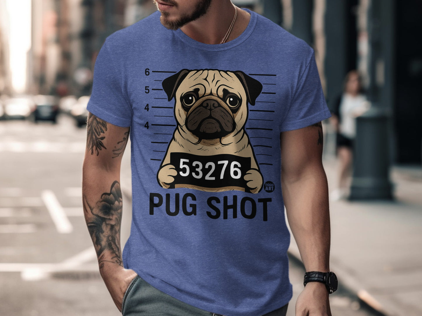 Funny Pug Shot Graphic Tee for Dog Lovers product