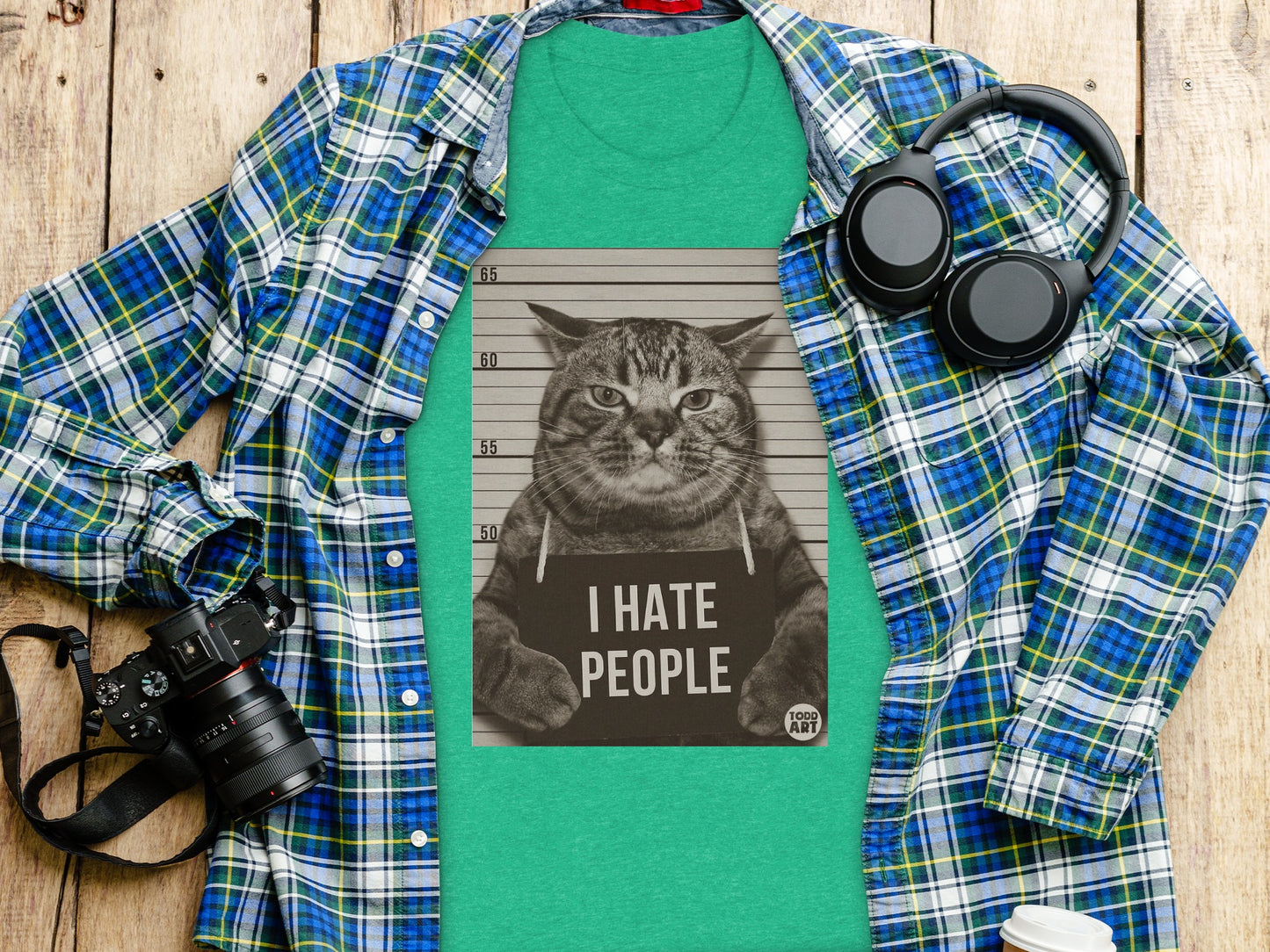 Funny Cat Mugshot Graphic Tee Unisex Shirt product